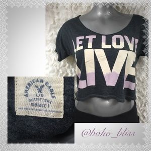 3 for$20 American Eagle Loose Fit Graphic Crop Tee